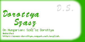 dorottya szasz business card